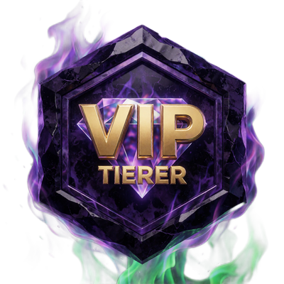 Infernal Diamond VIP-Level Abzeichen im Rainbet VIP Club mit brennendem Diamanten in violetten Flammen